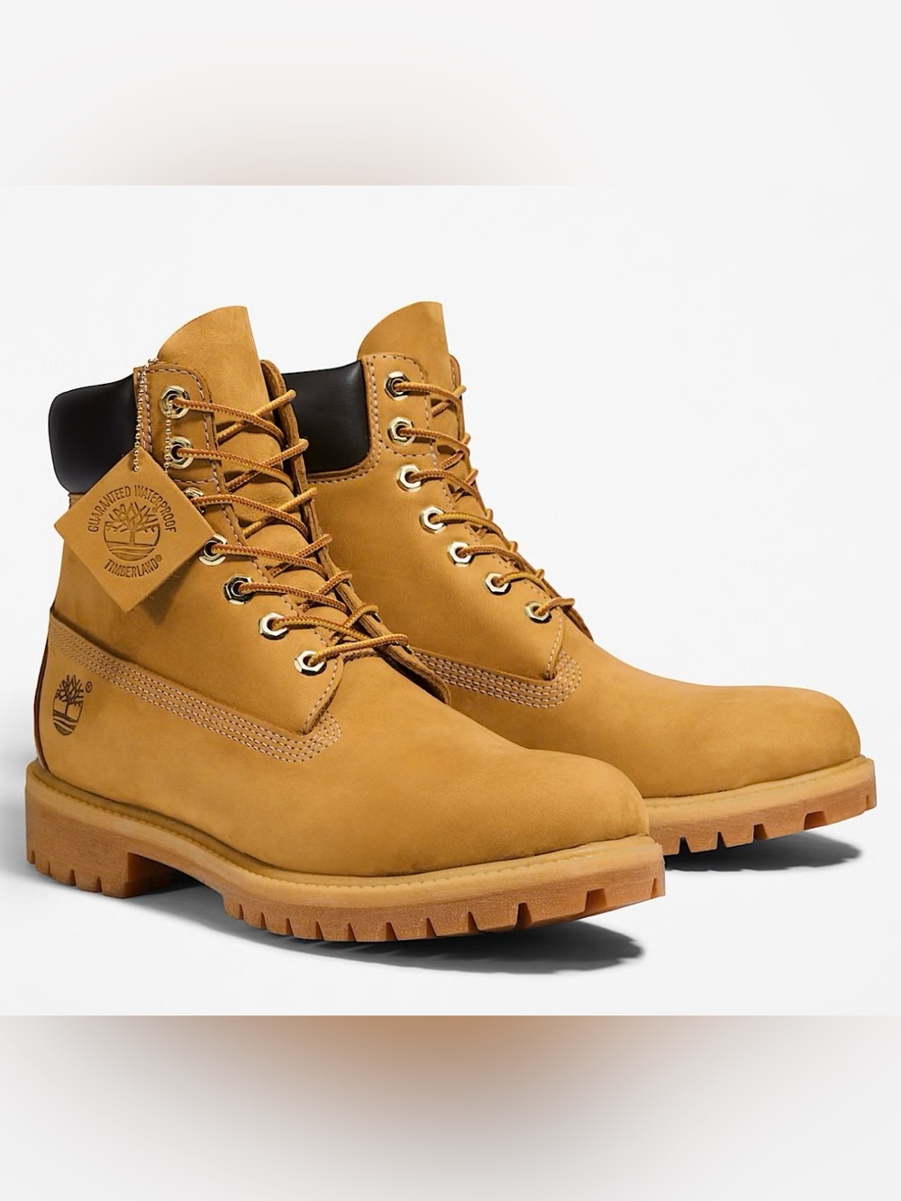 Timberland Premium 6 Inch Waterproof Wheat Nubuck Boots Women’s 8.5